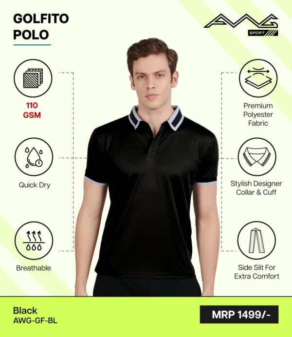 AWG- GOLFITO POLO Black 3XL
