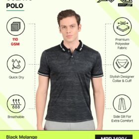AWG- GOLFITO POLO Black Melange
