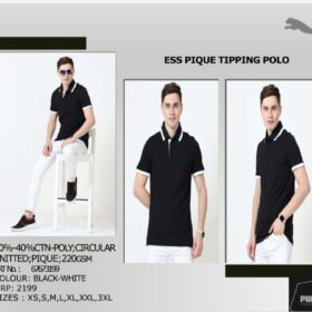Puma Ess Pique Tipping Polo Black