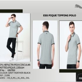 Puma Ess Pique Tipping Polo Grey