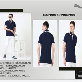 Puma Ess Pique Tipping Polo Peacoat
