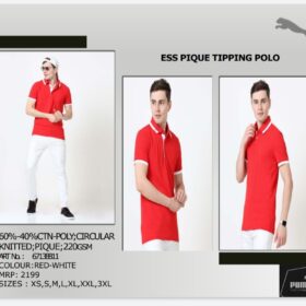 Puma Ess Pique Tipping Polo Red