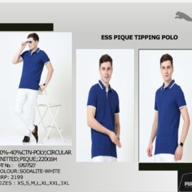 Puma Ess Pique Tipping Polo Sodalite