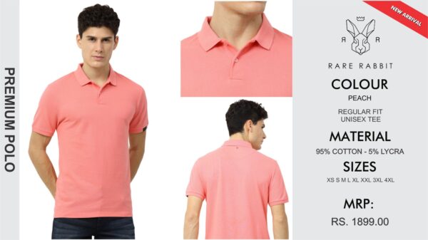 Premium Polo Tee Peach