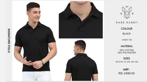 Signature Polo Tee Black