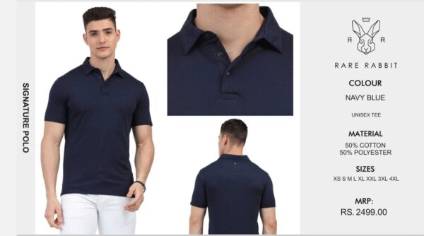 Signature Polo Tee Navy Blue