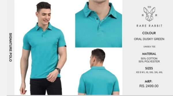 Signature Polo Tee Oral Dusky Green
