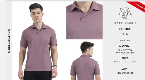 Signature Polo Tee Plum