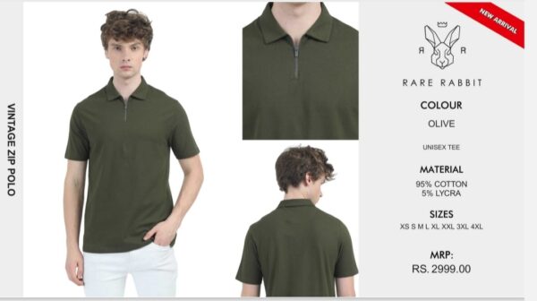 Vintage Polo Tee Olive Green
