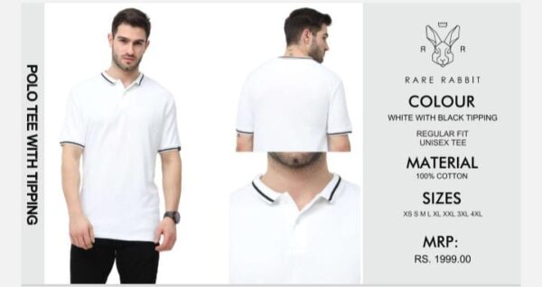 Tipping Polo Tee White