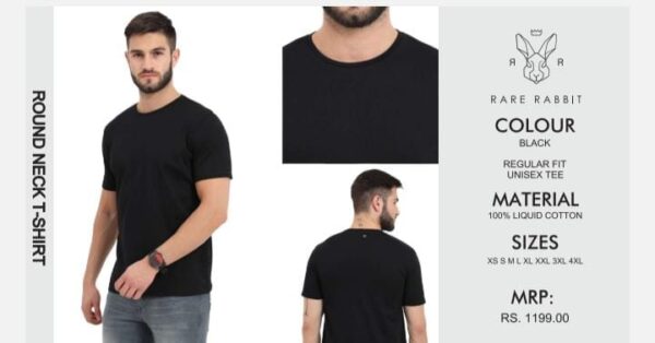 Regular Round Neck Black