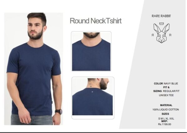 Regular Round Neck Navy Blue