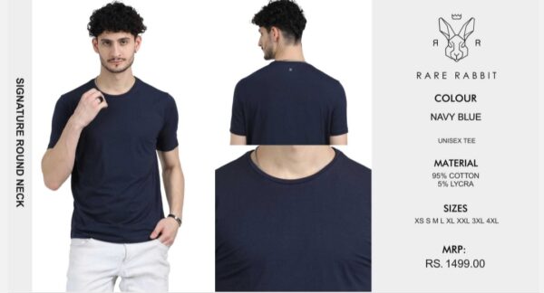 Signature Round Neck Navy Blue