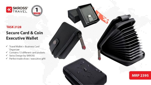 Skross Secure Card & Coin Executive Wallet