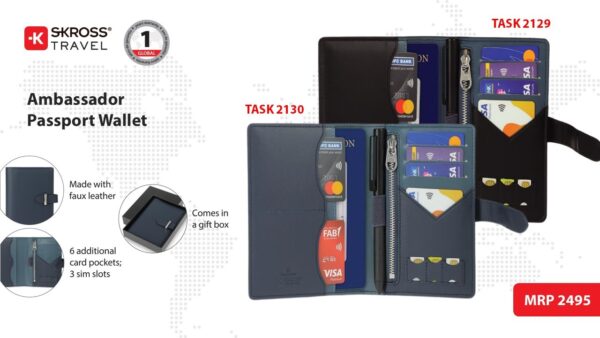 Skross Ambassador Passport Wallet Black