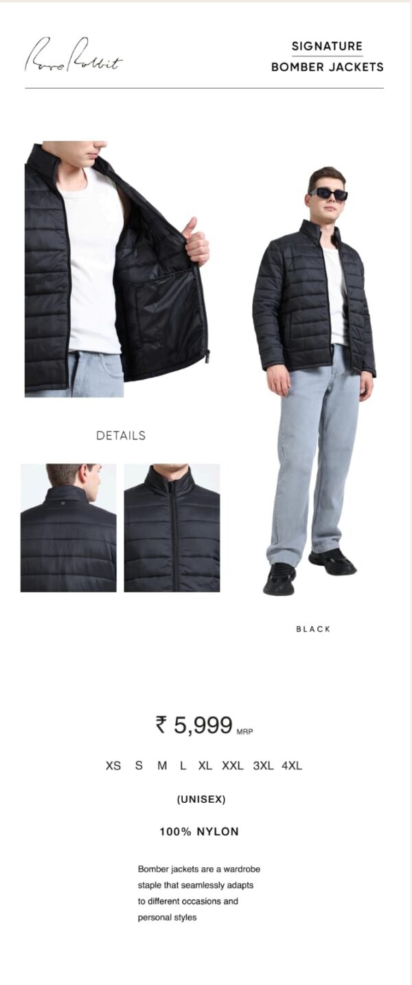 RR Statement full sleeve Bomber Jacket black