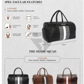 Weekender Faux Leather Duffle Bag