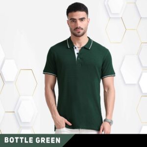 Organic Tipping polo Bottle green