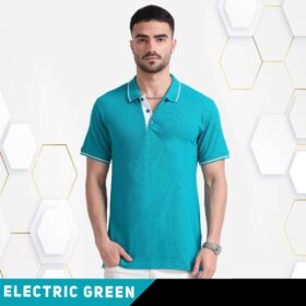 Organic Tipping polo Electric Green