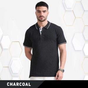 Organic Tipping Polo Charcoal