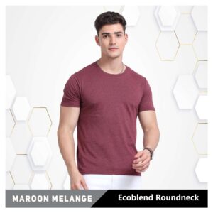 Ecoblend Roundneck Maroon Melange