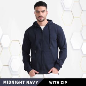 Urbanhood Premium Zipped Hoodies Midnight Navy