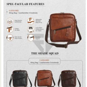 Leatherette Crossbody Sling Bag