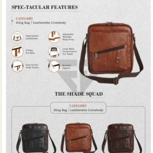 Leatherette Crossbody Sling Bag