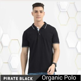 Organic Tipping Polo  Pirate Black