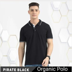 Organic Tipping Polo  Pirate Black