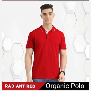 Organic Tipping Polo Radiant Red