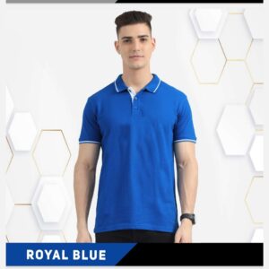 Organic Tipping Polo Royal Blue