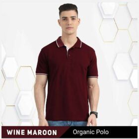 Organic Tipping Polo Wine Maroon