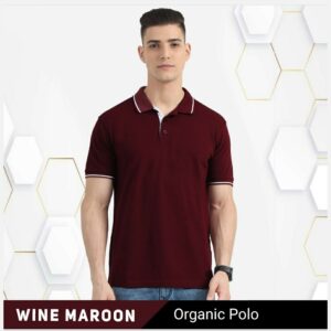 Organic Tipping Polo Wine Maroon