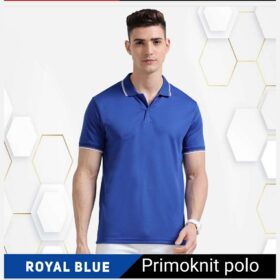 Primoknit Tipping Polo Royal Blue