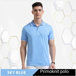 Primoknit Tipping Polo Sky Blue