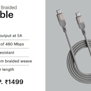 100W Braided Magnetic Cable